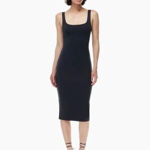Aritzia contour square neck midi dress